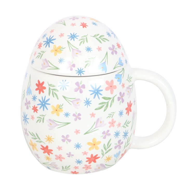 Spring Floral Print Egg Shaped Mug N/A