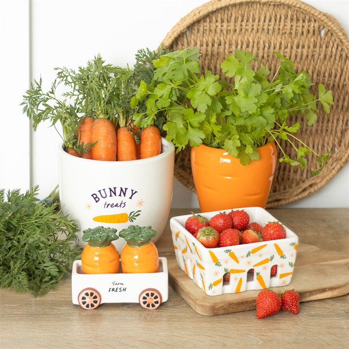 Carrot Patch Ceramic Berry Basket N/A