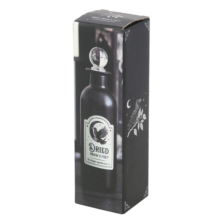 Dried Crow's Feet Decorative Glass Potion Bottle N/A