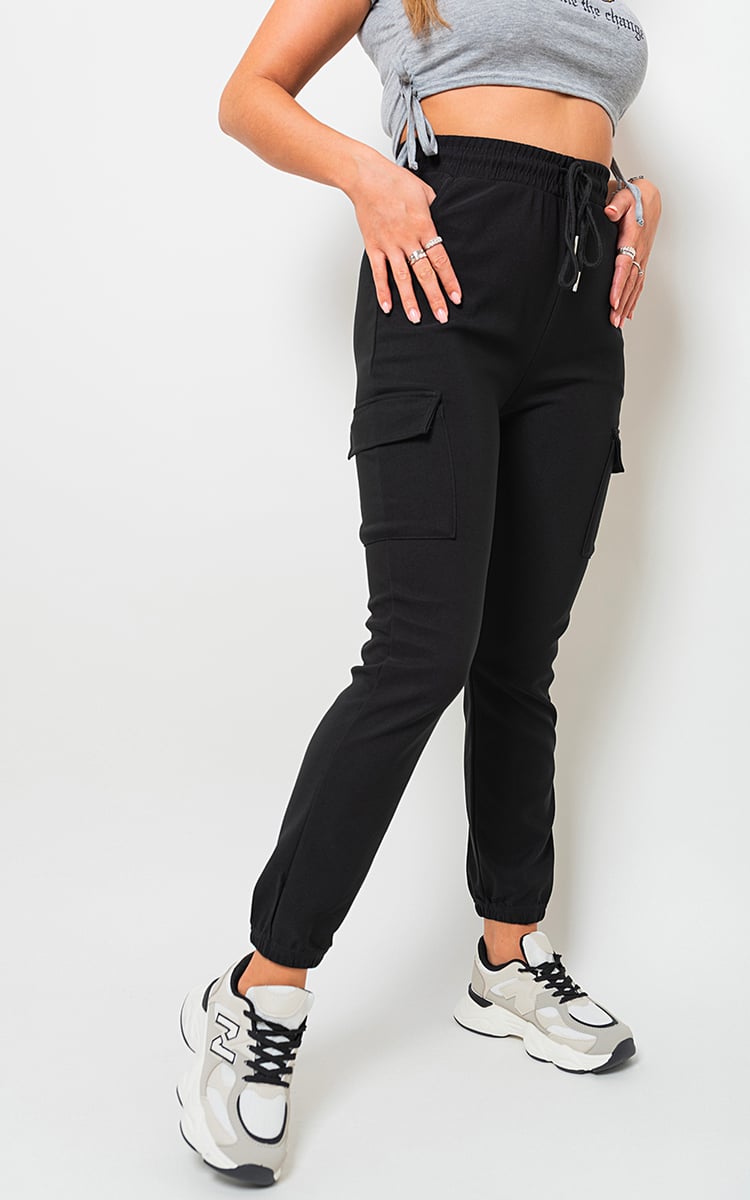 Size Frankie Cargo Pocket Trouser with Drawstring Moda
