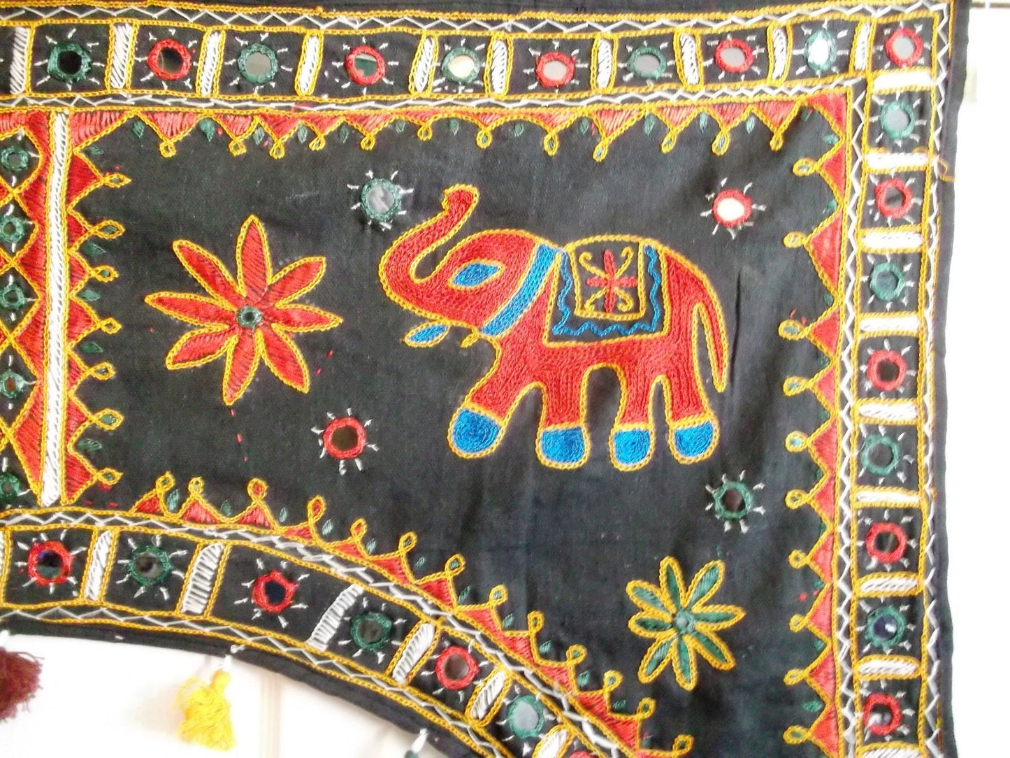 Malisha Marche Toran 100cm x 80cm Oriental exquisite window/door display.Orange Etsy