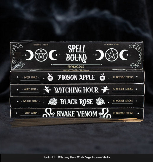 Pack of 15 Witching Hour White Sage Incense Sticks H4.5cm x W22cm x D1.8cm vegan eco Etsy