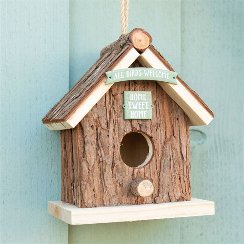 Wood Bark Bird House N/A
