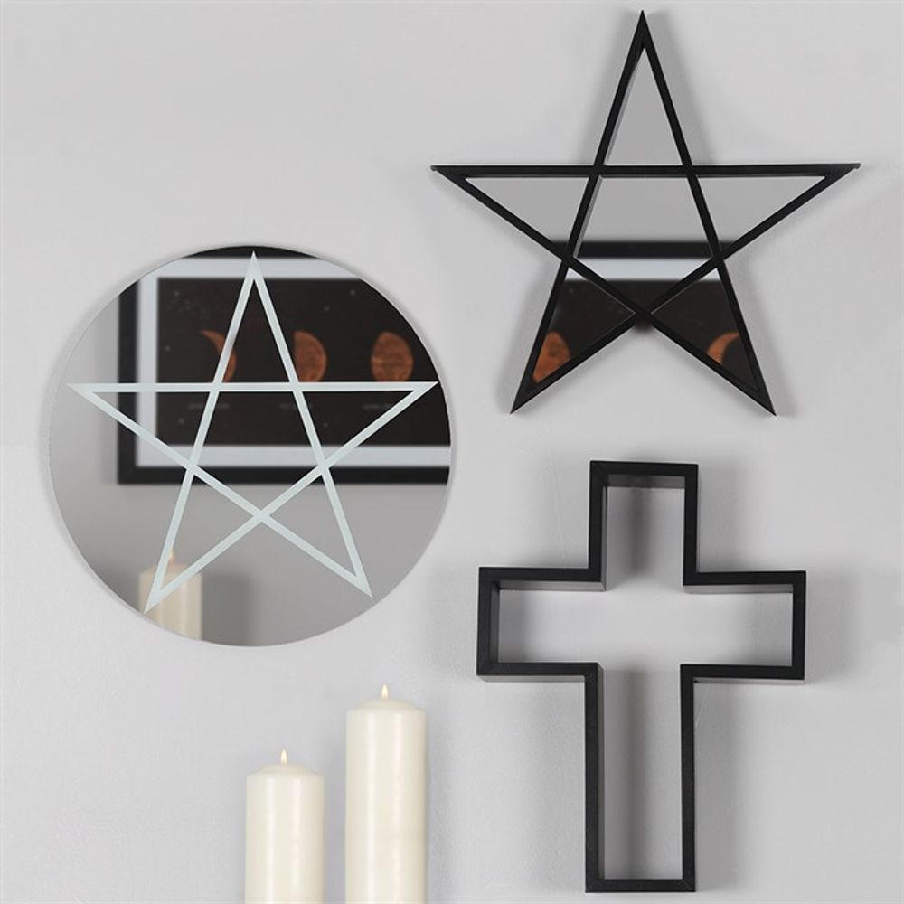 Black Crucifix Shelving Display N/A