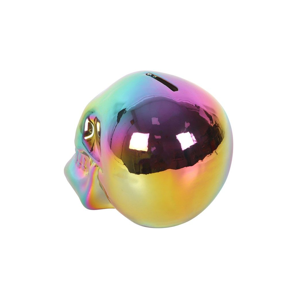 16cm Metallic look Skull Money Bank N/A