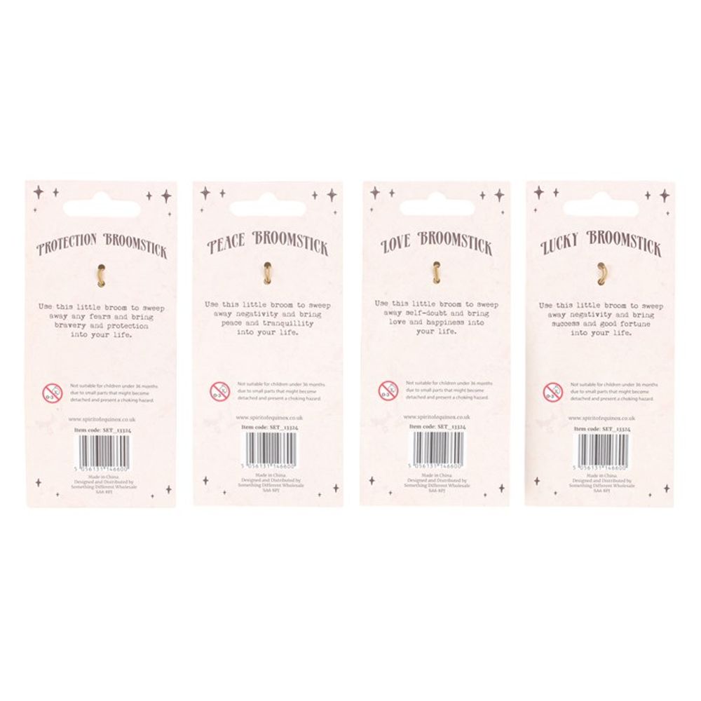 Pack of 12 Lucky Crystal Broomstick Car Charms N/A