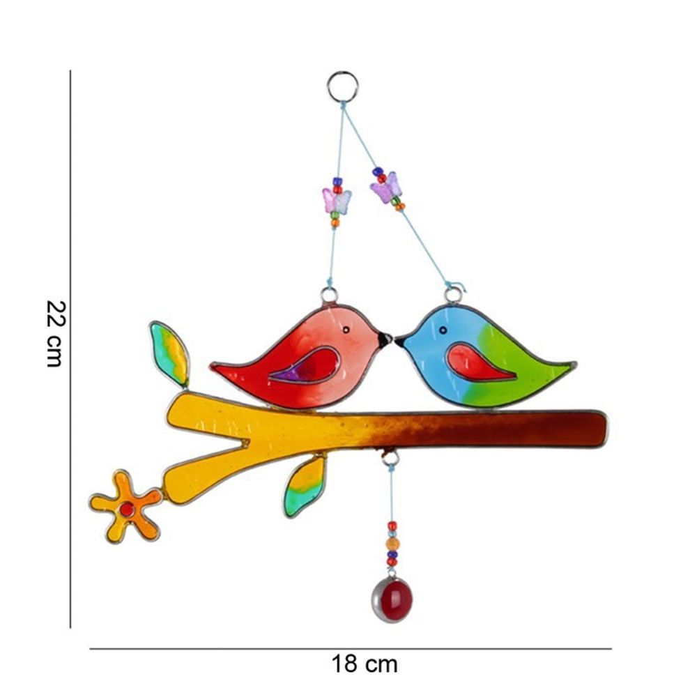Love Birds On A Branch Suncatcher N/A