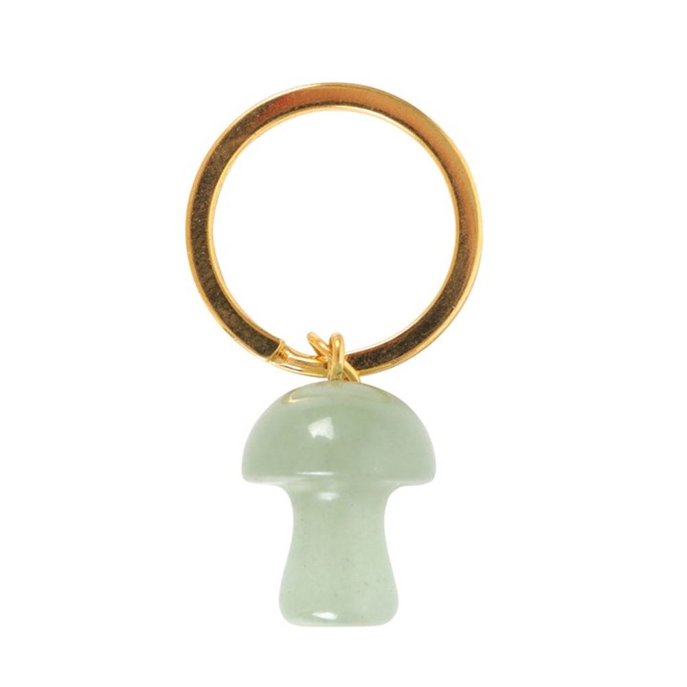Aventurine Crystal Mushroom Keyring N/A