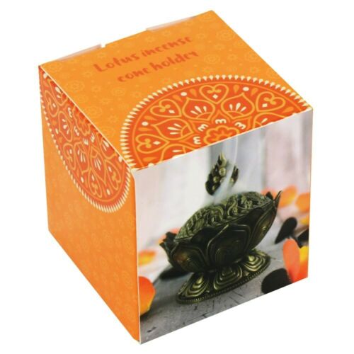 Metal Lotus Incense Cone Holder-BUDDHIST,SPIRITUAL FENG SHUI.H:7.5cmW:6.5cmD:6.5 Unbranded
