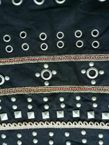 Ladies 12 black Skirt, A line style, VGC fixed belt, studs, punk, Morgan quality Morgan