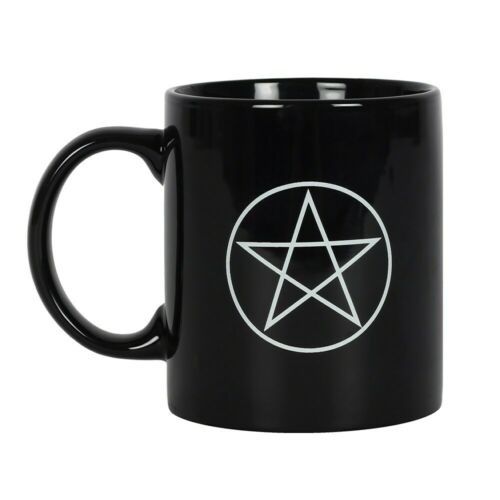 Pagan Wiccan NewAge Pentagram Black Mug-gift-boxed China.witchey wizard.blessedB Pagan Wiccc