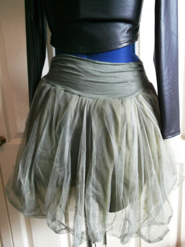 STEAMPUNK/goth/BOHO/PUNK forest green tutuSKIRT,SIZE8 RIVER ISLAND,ELAST WAIST River Island