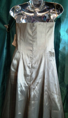 New Olive green CARDUCCI TAFFETTA diamante BALL GOWN/WEDDING/PROM.size6-LONG CARDUCCI