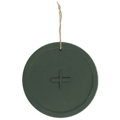 PAGAN/WICCAN-Silver Effect Terracotta Triquetra Plaque- H22.5cm x W22.5cm x D none