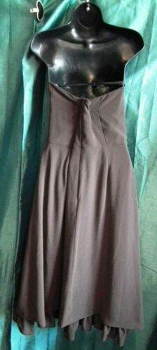 New expresso,chiffon,fitted ruffed bodiceEVE DRESS/WEDDING/PROM size10/12uk none