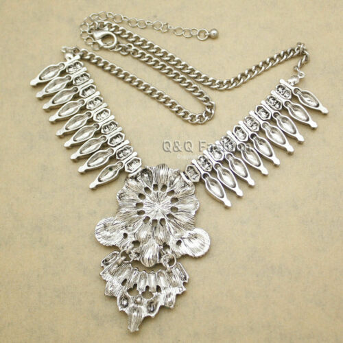 Vintage Silver Indian Turquoise Resin Stone Tribal American Necklace-boho/gypsy Handmade