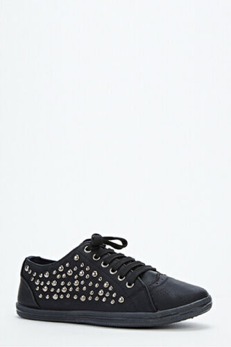 STUDDED PUNK Trainers-lace-up.perfect 4spring/summer/festivals-SIZE 4&5UK Summer