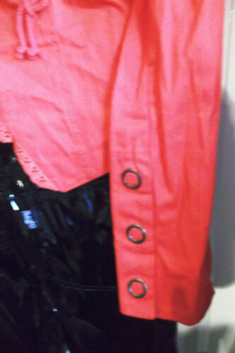 stunning new punkyfish size m red cropped jacket lace-up back-punk/goth/boho. Punkyfish