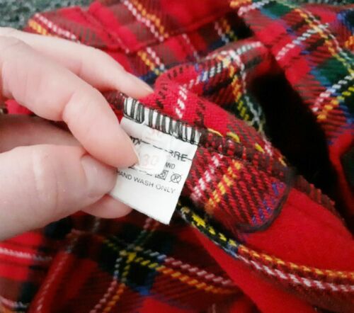 Red Tartan Punk bondage Trousers - Tiger of London Size 30.zips,straps Tiger