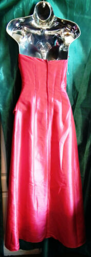 New pink STRAPLESS, LONG EVE DRESS/ WEDDING/PROM size6 UKBUST 28" FITTED BODICE none