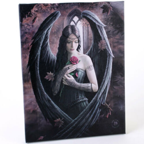 PAGAN/WICCAN/NEW AGE Angel rose canvas by Anne Stokes.20cm wide X 26cm long Anne Stokes