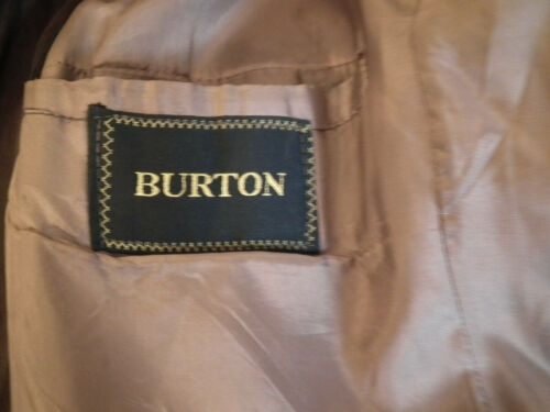 unisex vintage brown suede 3/4 length coat-lined, deep pockets,44" chest,lined Deep