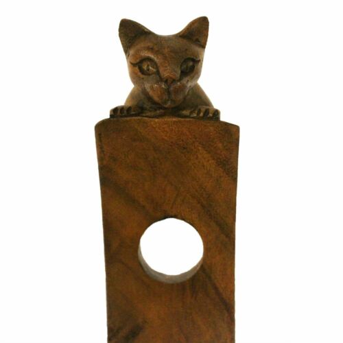 unique Suar wood, hand-carved Balance Wine Holders - Cat OR gEKO.Perfect gift it Handmade