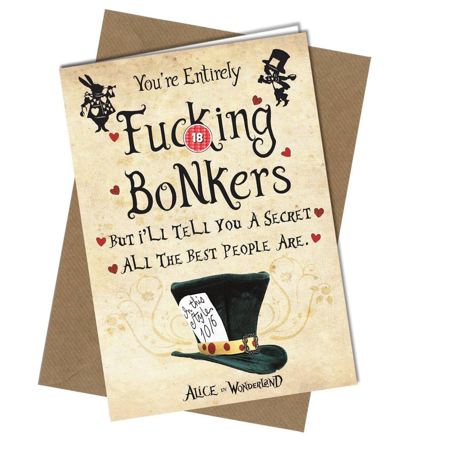 #659 Alice In Wonderland Close to the Bone Greeting Cards and Gifts