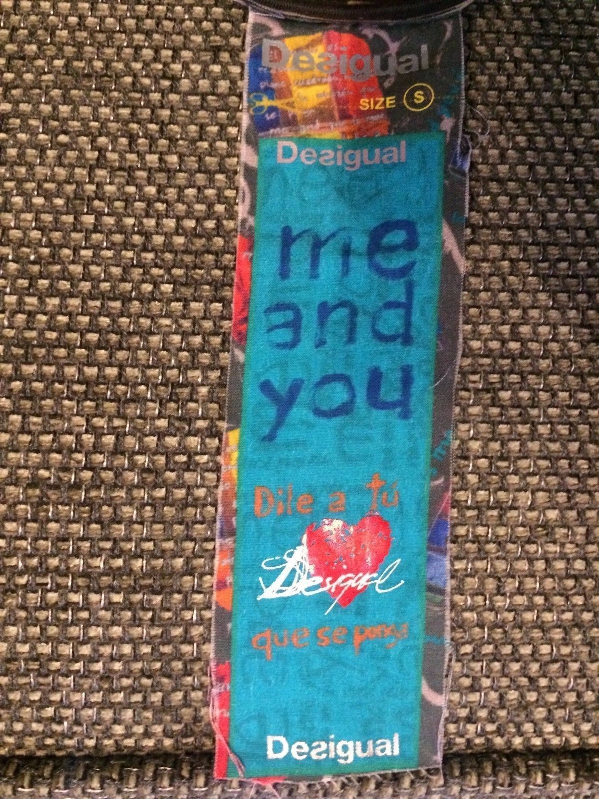 Stunning Desiguel Statement tee shirt/sleeveless dress. size small(10-12)stretch Desigual