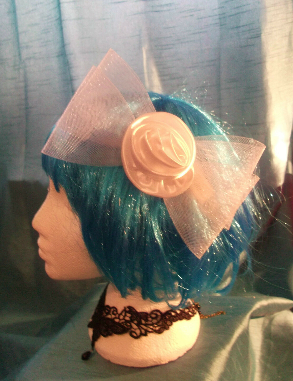 STEAMPUNK/BURLESQUE CREAM ROSE Fascinator-wedding/prom/halloween/party Unbranded