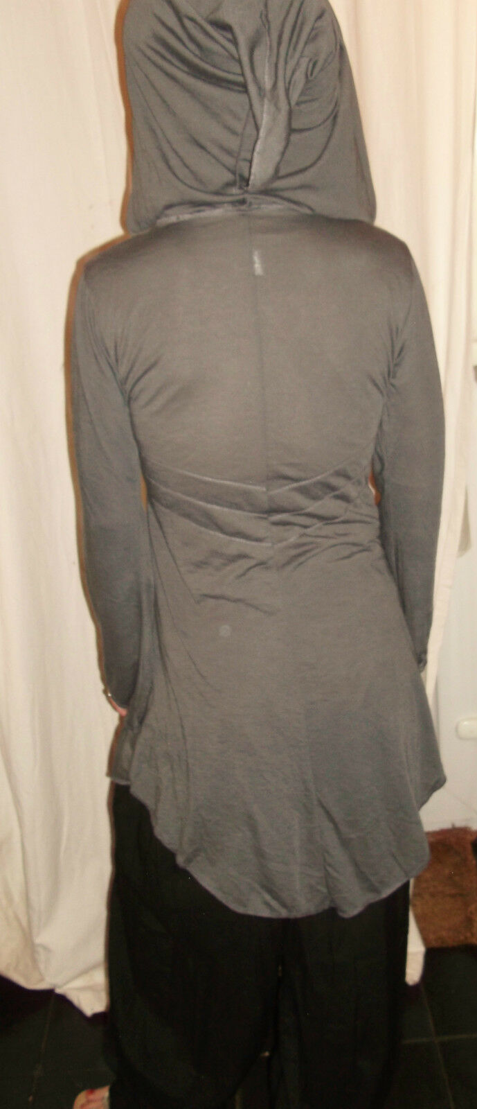 HIPPY/BOHO HOODED PIXIE TOPS-SUMMER/LIGHTWEIGHT DIAG.HEMLINE-VARIOUS COLOURS Unbranded