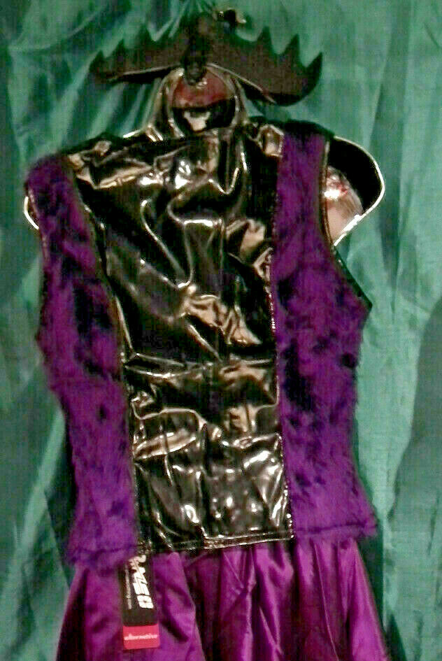 PUNK PhazeClothing FunkyPURPL fauxFur/pvc Side Panels,back&front Top New Size 14 T.O.P.