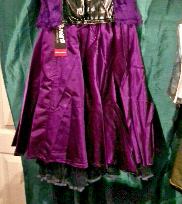 Phaze Clothing Purple Satin 50s Circle Skirt Size 12 -PUNK/STEAMPUNK/BURLESQUE Circle S