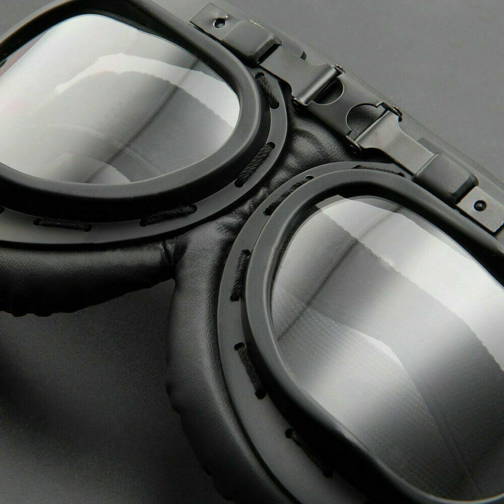 BIKER /PUNK Retro Motorbike Goggles Scooter Pilot Aviator Helmet Glasses New Aviator