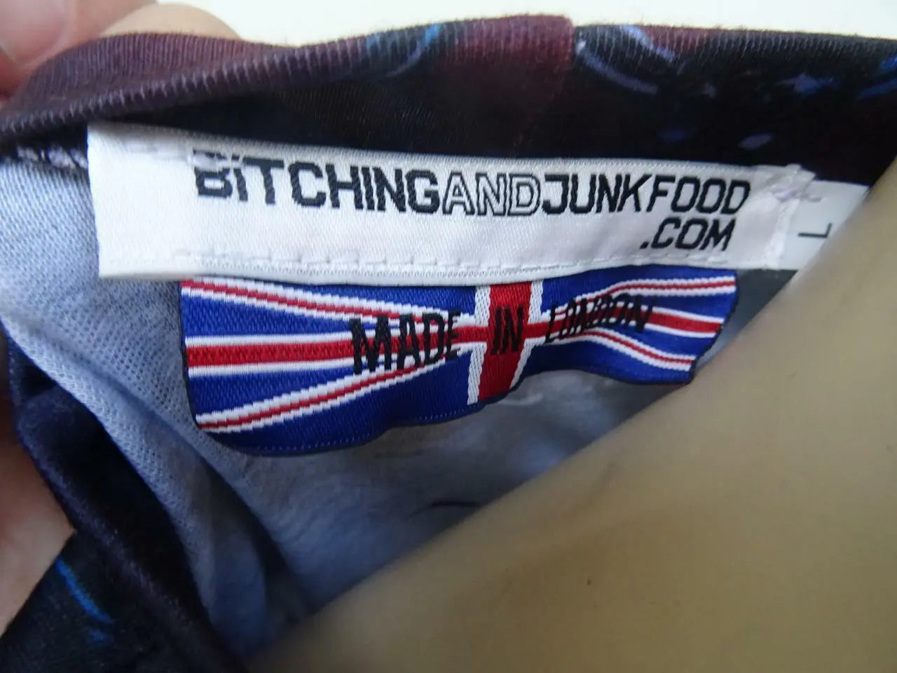 BITCHING & JUNKFOOD ladies tunic long sleeve bondage print dress MEDIUM UK 10 BITCHING & JUNKFOOD