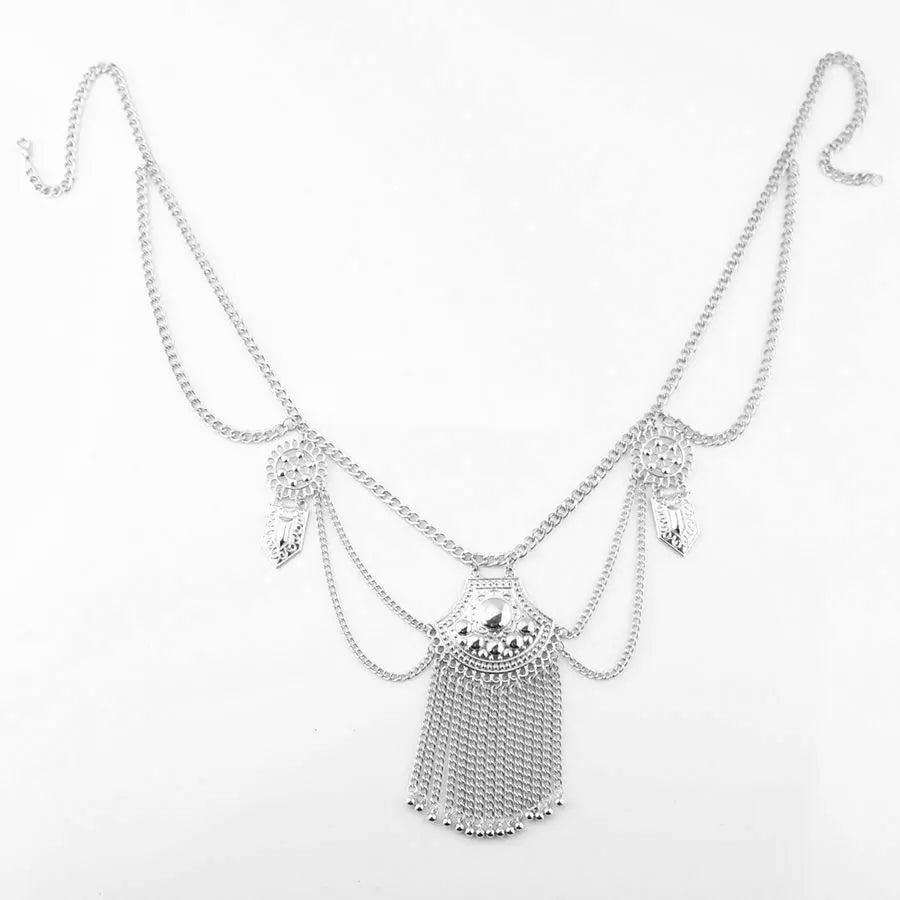 Belly Chain Tassel Silver Golden Plated Waist Bikini Body Chain Jewelry Unbranded