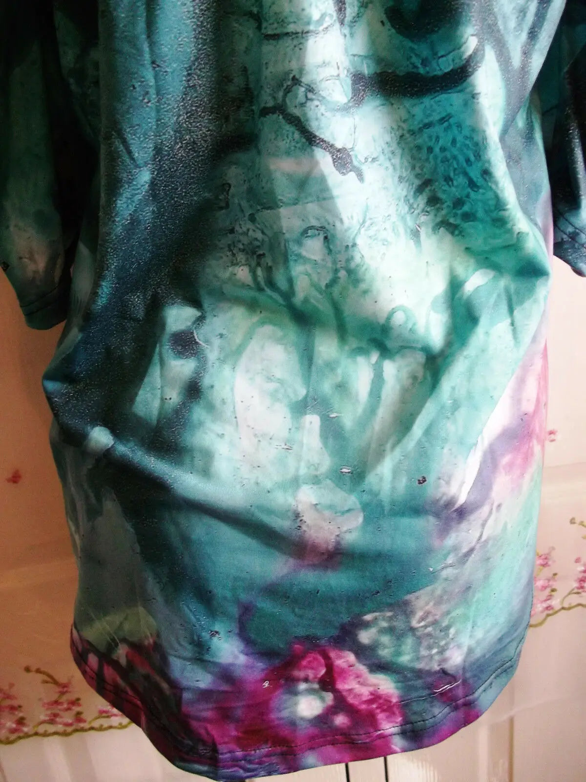 BlueFearie Exclusive OriginalDesigner Futter sleeve Tee top Size:Medium10-14uk Handmade-WonkeyDonkeyBAzaar