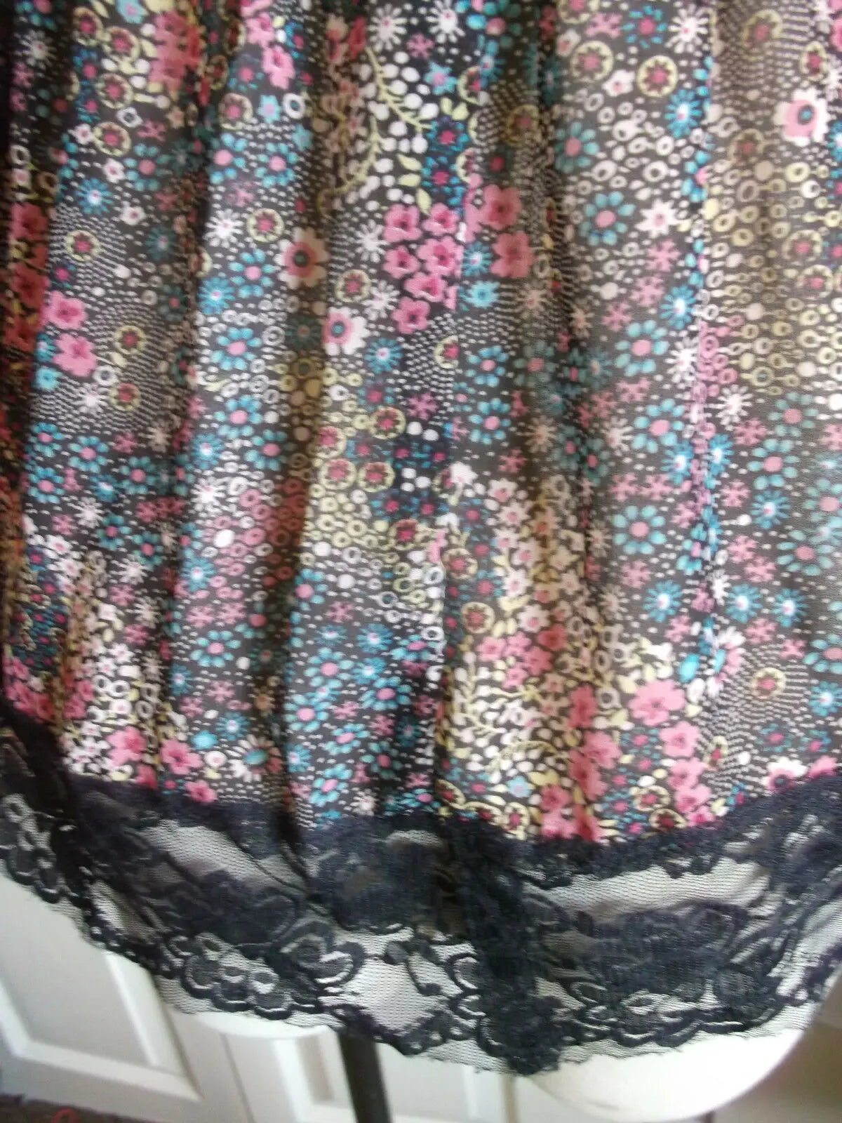 Boho/Festi/Beach/ Love Camden kaftan/tunic,size Med.NEW. lacy edging,kneelength Sing n Smile