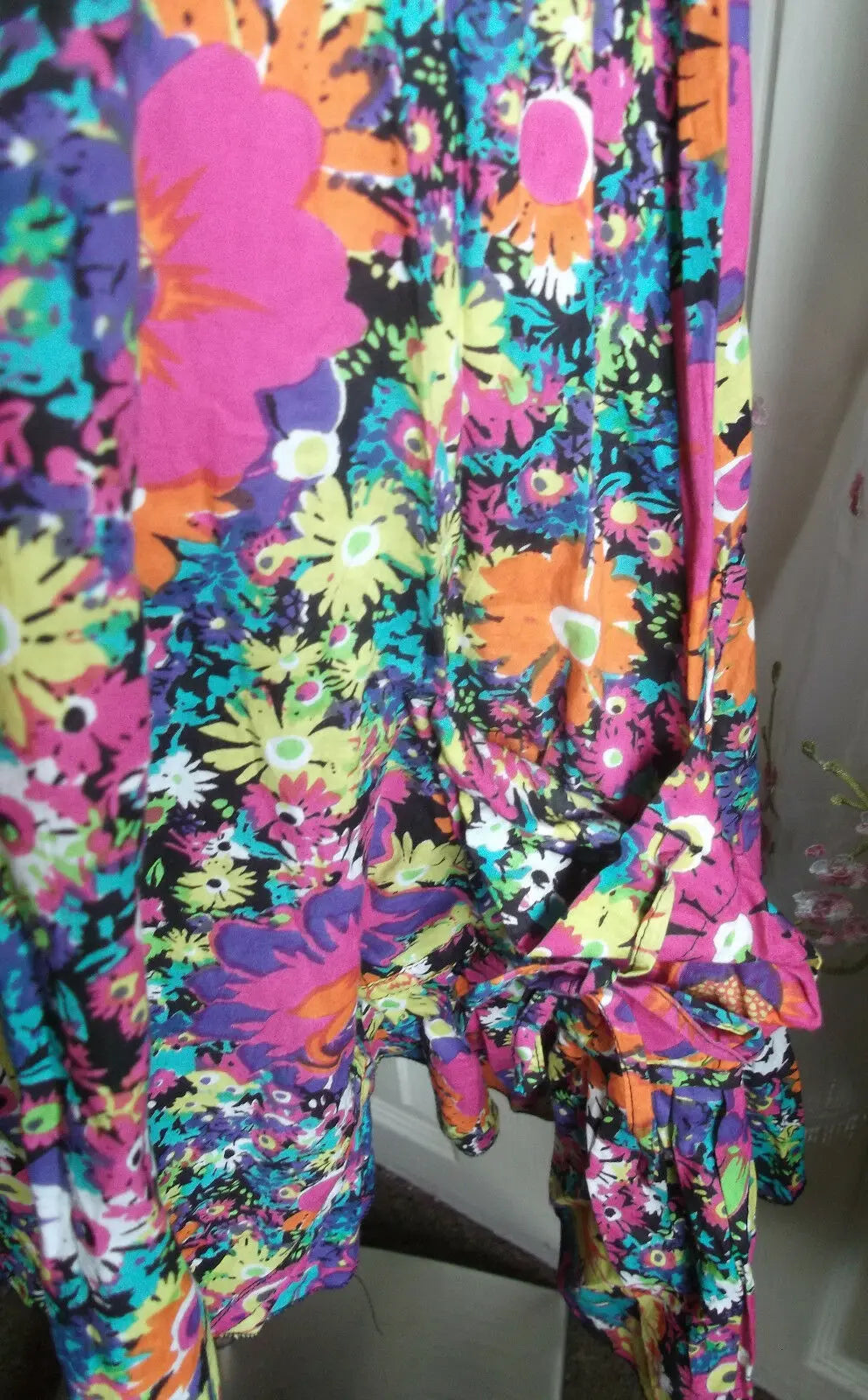 Boho/Festi/Beach Kushi Sundress-floral, size 12,kneelength,strappy,elastic bodic Kushi