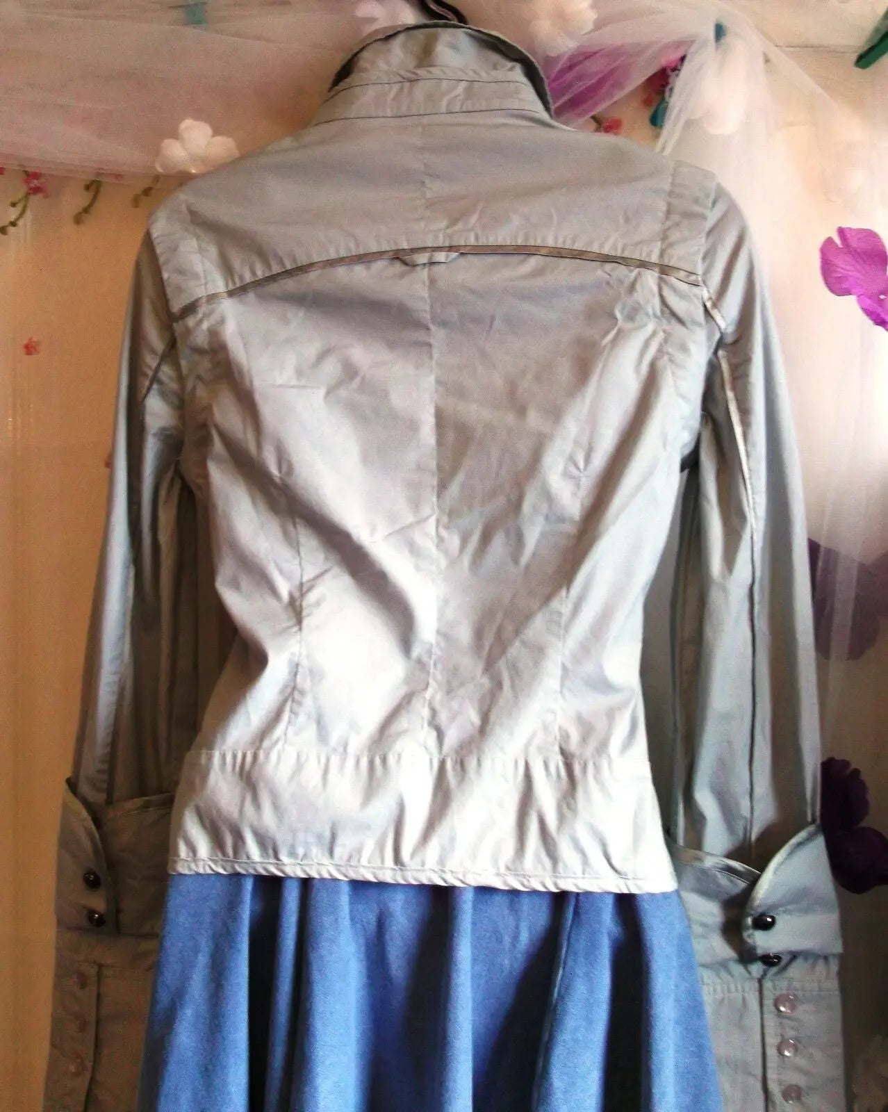 Firetrap military style grey lightweight jacket Excellent condition. Size S/uk 8 Firetrap