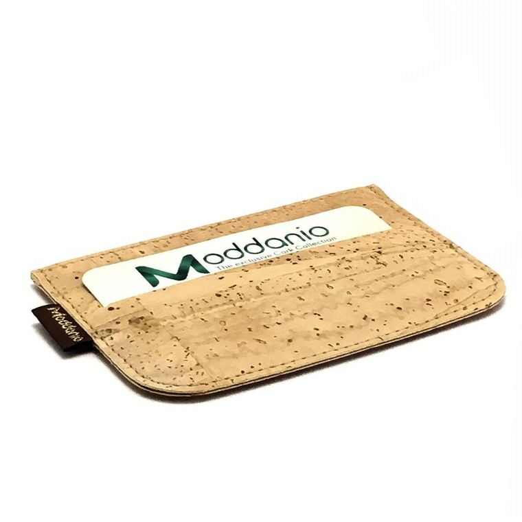 Cork Card Wallet and Card Holder, Vegan Leather Slim Card Holder & Travel Wallet, Eco Friendly Card Purse Moddanio