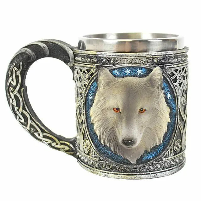 Gothic/Pagan/New AGe/Celtic Resin Wolf Goblet -Lisa Parker Lisa Parker