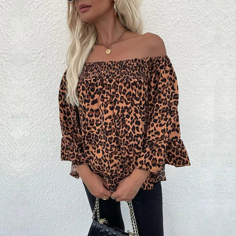 Leopard Chiffon Shirt FashionExpress
