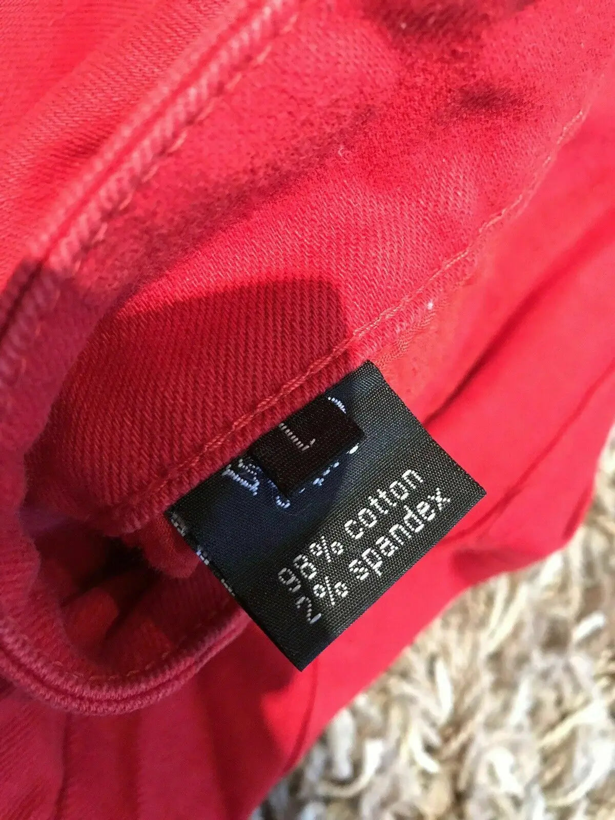 Living Dead Souls Size Large Red Skinny punk Jeans Emo Goth,zip detail on hems Living Dead Souls