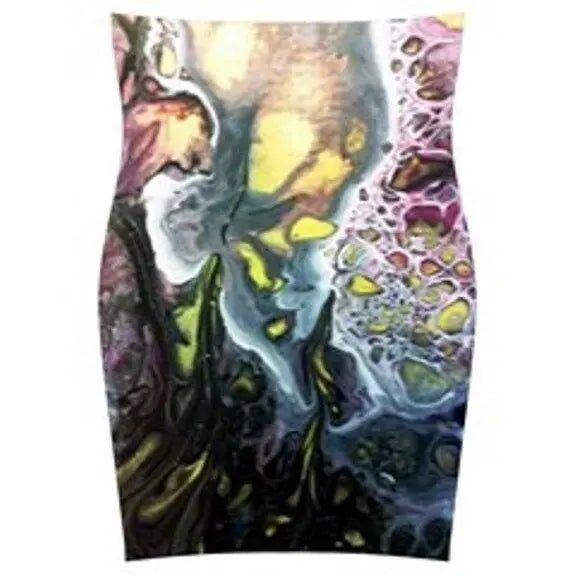 MOONSCAPE Exclusive OriginalDesigner1SHOULDER RING BODYCON DRESS Size:Med10-12uk Handmade-WonkeyDonkeyBAzaar