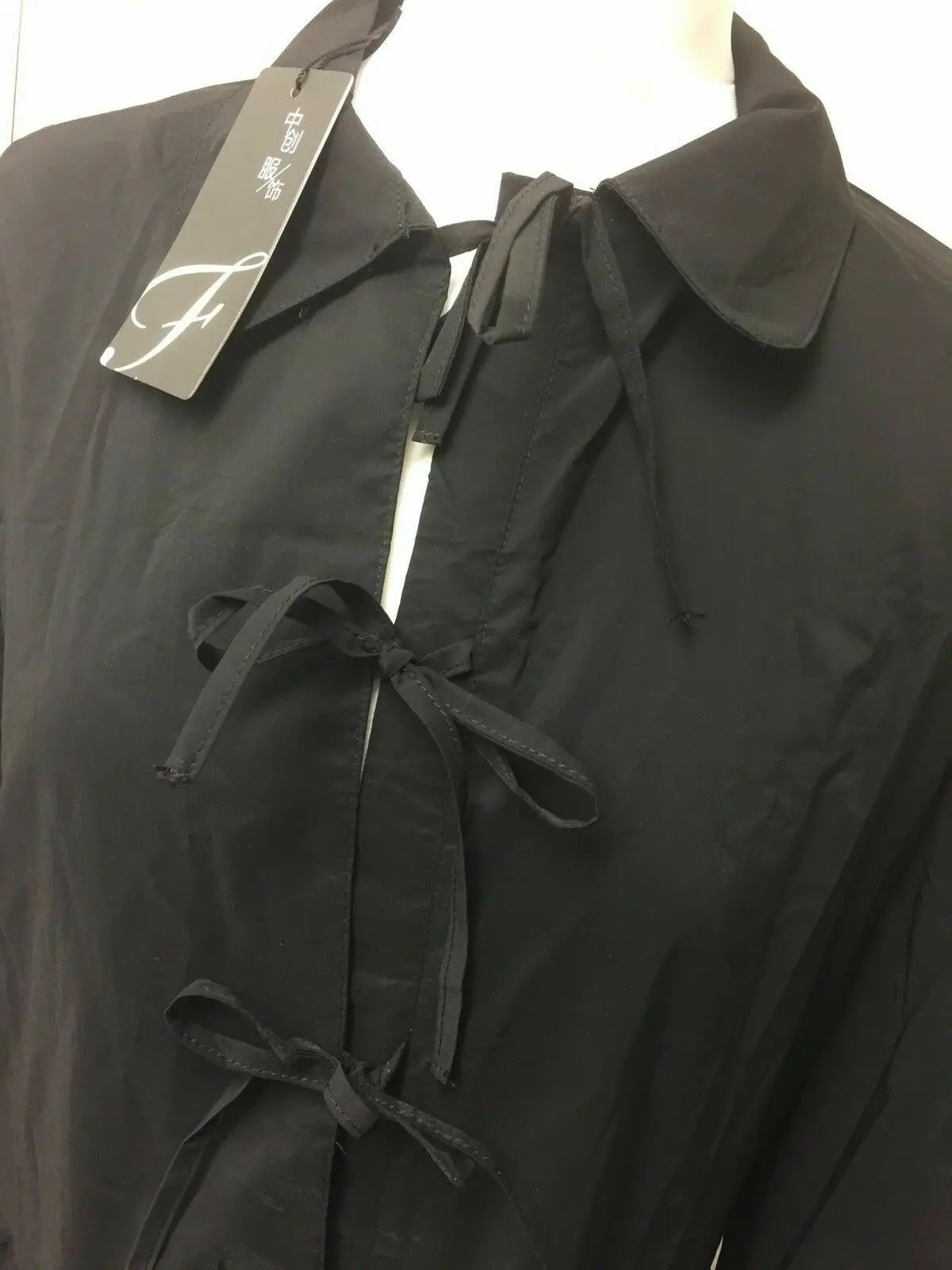 NEW Black Gothic Oversized Dress WITH TIES. UNUSUAL. COTTON Unbranded