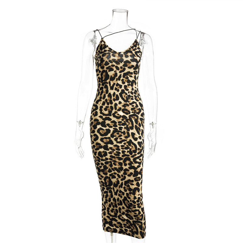 V-neck Slim Suspender Dress FashionExpress