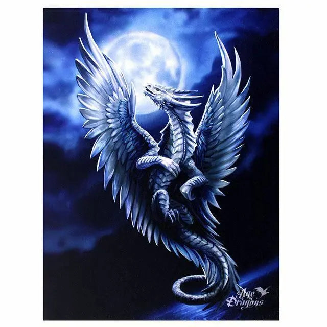 PAGAN/WICCAN/ Small Wolf Protector Canvas H:25.40cm xW:19.30cm xD:1.20cm Anne Stokes