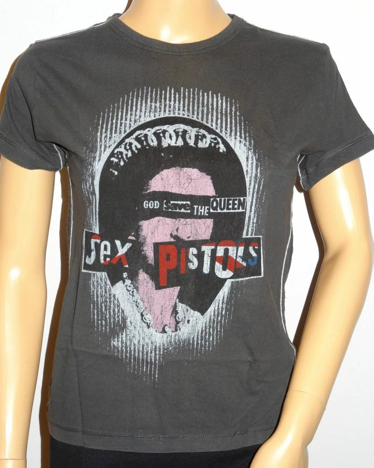 PUNK/ROCKER/RETRO women's Sex pistols Queen Rock Vintage t shirts Small 8 Vintage