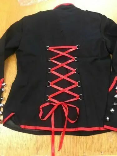 PUNK/STAGEWEAR Banned Military Drummer Red Jacket XS UK 8 Banned